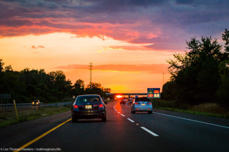 We witnessed a magnificent sunset as we entered Chicagoland on the Indiana Toll Road. Red sky at night, roadtripper's delight!